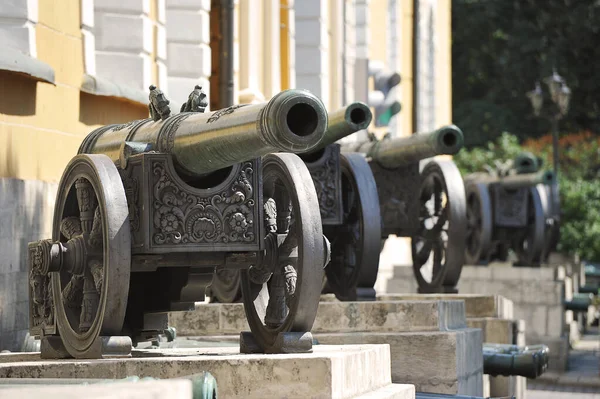 Moscow Russia June 2021 Antique Bronze Cannons Territory Kremlin Moscow — стокове фото