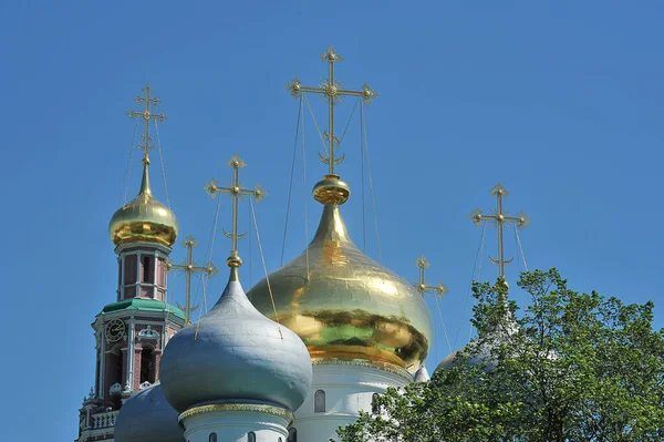 View Domes Churches Novodevichy Monastery Moscow —  Fotos de Stock