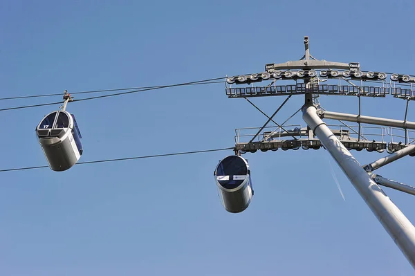 Moscow Russia June 2021 Cabins Moscow Cable Car Vorobyovy Gory — 스톡 사진