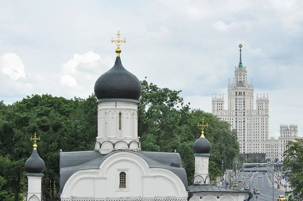 Moscow Russia June 2021 View Church Conception Anna High Rise — Stock Photo, Image