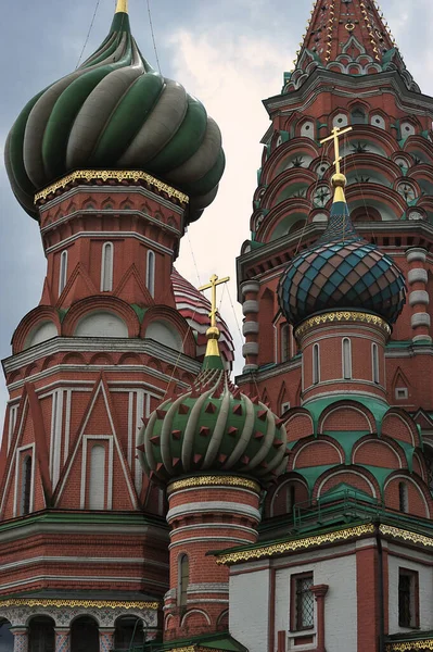 Moscow Russia June 2021 View Domes Basil Cathedral Red Square — Stok fotoğraf