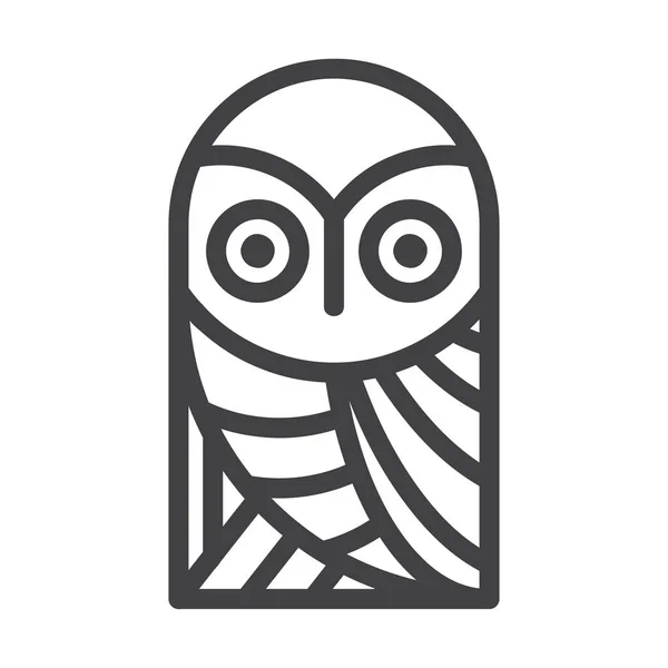 Simple Creative Owl Logo Design Vector Line — Stock vektor
