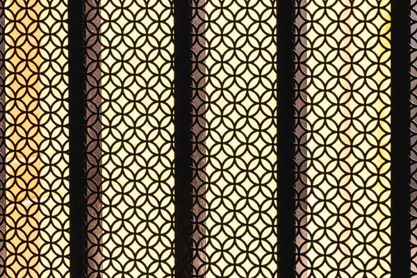 Abstract pattern background of expanded metal grating wall decoration of vintage house in industrial loft style