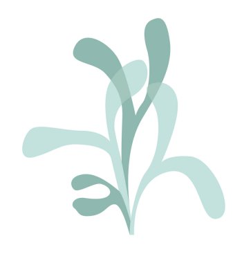 Bitki krallığının logosu, yosunlar, yosunlar, deniz yosunları,.