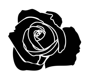 Tasarım için gül çiçeği logosu veya simgesi