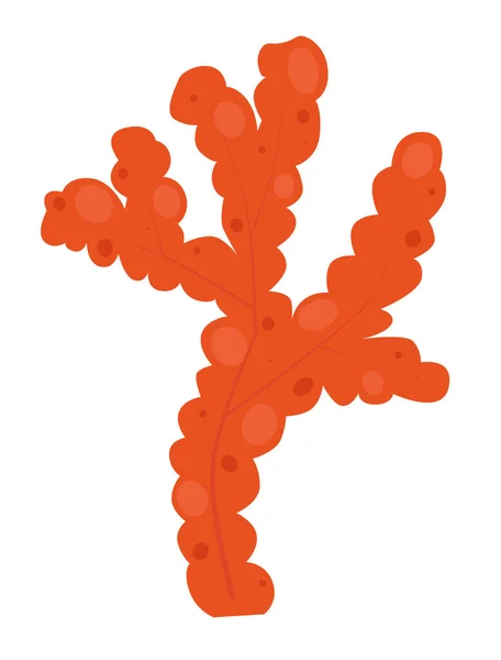 Coral Υποκατάστημα Επίπεδη Στυλ Για Εικονίδιο Λογότυπο Και Σχεδιασμό — Διανυσματικό Αρχείο