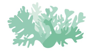 Yosun çalısı yarı dairesel logo simgesi