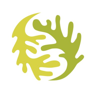 Güzel logo etrafında yosun bitkileri