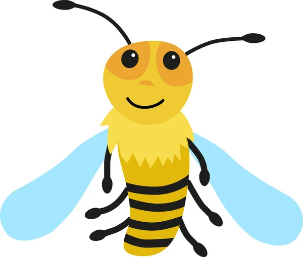 Hmyz Roztomilé Včely Legrační Dětská Postava — Stockový vektor