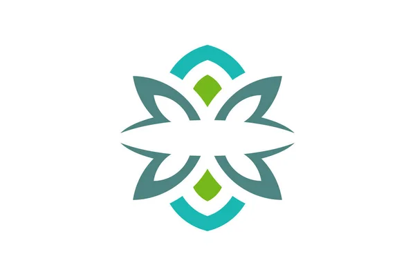 ロゴデザイン幾何学ラインロゴシルエットテンプレート創造的な形状分離ベクトルイラスト任意の現代的なビジネス会社のための使用 — ストックベクタ