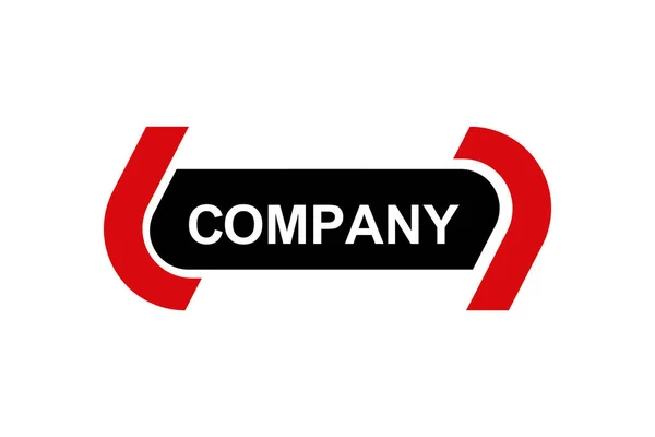 Conceito Design Logotipo Moderno Forma Retangular Com Linha Para Qualquer — Vetor de Stock