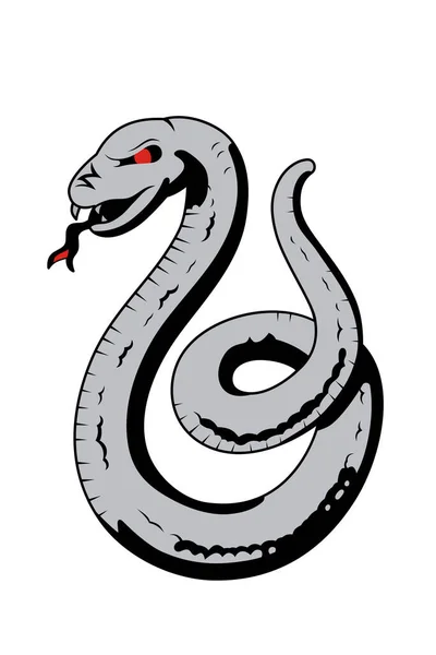 Snake Logo Design Illustration Any Business Club Shirt — 图库矢量图片