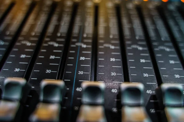 Audio Mengpaneel Mixer Schuifregelaar — Stockfoto