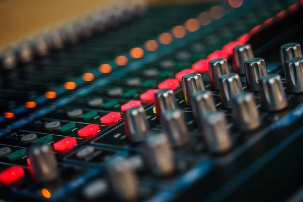 Audio Mengpaneel Mixer Schuifregelaar — Stockfoto