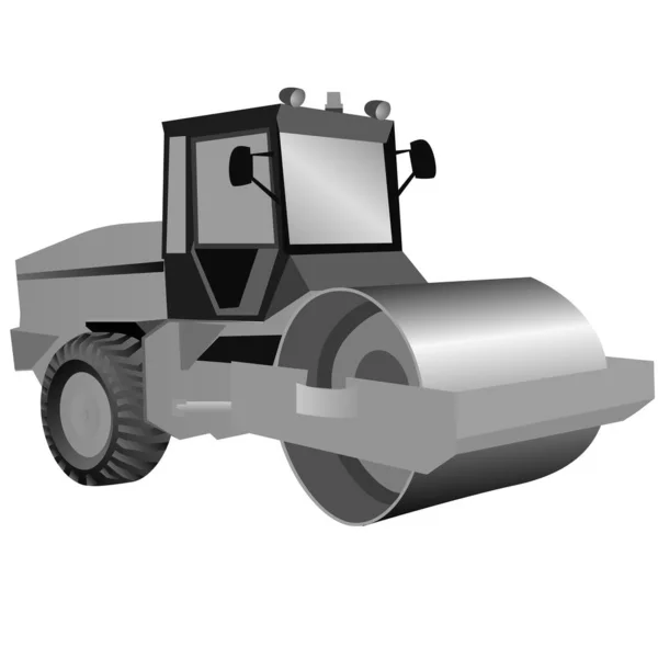 Detailed Vector Illustration Road Roller Can Use Create Infographic Illustration — Stock Vector