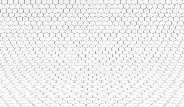 Sota altıgen arka plan dokusu. 3D tasvir. Gelecekçi soyut arkaplan.