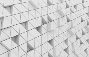 Beyaz üçgen soyut arka plan. Modern grunge üçgeni yüzeyi. 3d oluşturma ızgara yapısı.
