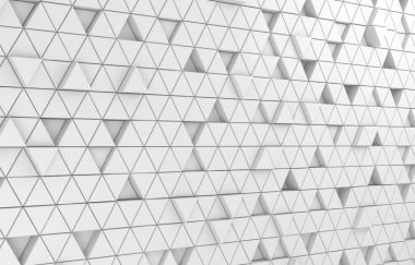 Beyaz üçgen soyut arka plan. Modern grunge üçgeni yüzeyi. 3d oluşturma ızgara yapısı.