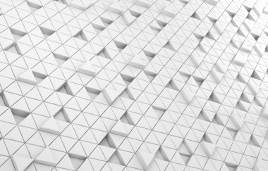 Beyaz üçgen soyut arka plan. Modern grunge üçgeni yüzeyi. 3d oluşturma ızgara yapısı.
