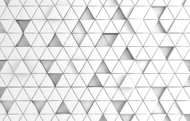 Beyaz üçgen soyut arka plan. Modern grunge üçgeni yüzeyi. 3d oluşturma ızgara yapısı.