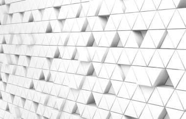 Beyaz üçgen soyut arka plan. Modern grunge üçgeni yüzeyi. 3d oluşturma ızgara yapısı.