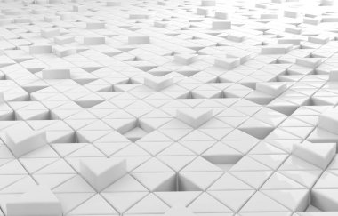 Beyaz üçgen soyut arka plan. Modern grunge üçgeni yüzeyi. 3d oluşturma ızgara yapısı.