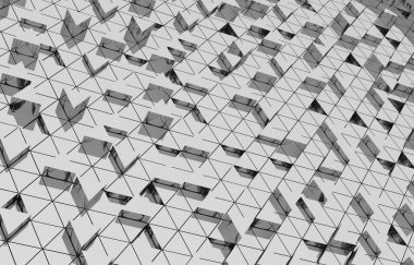 Beyaz üçgen soyut arka plan. Modern grunge üçgeni yüzeyi. 3d oluşturma ızgara yapısı.