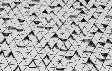 Beyaz üçgen soyut arka plan. Modern grunge üçgeni yüzeyi. 3d oluşturma ızgara yapısı.