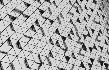 Beyaz üçgen soyut arka plan. Modern grunge üçgeni yüzeyi. 3d oluşturma ızgara yapısı.