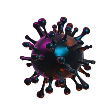 3D render bakteri virüs, 3d render mikrop. Bakteri virüs ya da mikroplar mikroorganizma hücreleri mikroskop altında.