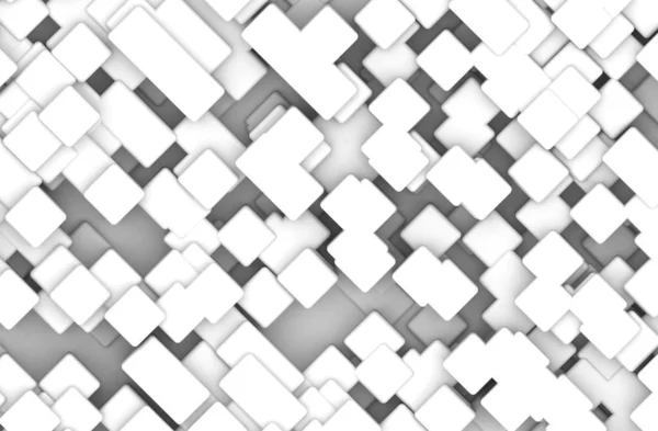 Forma Geométrica Abstracta Los Cubos Blancos Render Fondo Brillante Moda — Foto de Stock