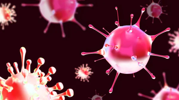 Вірус Бактерій Візуалізація Мікробів Вірус Бактерій Або Клітини Мікроорганізмів Під — стокове фото