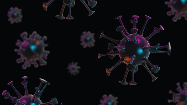Render Bakteri Virüs Render Mikrop Bakteri Virüs Mikroplar Mikroorganizma Hücreleri — Stok fotoğraf