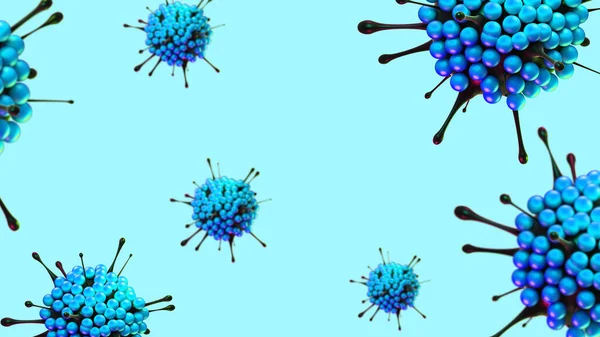 Вірус Бактерій Візуалізація Мікробів Вірус Бактерій Або Клітини Мікроорганізмів Під — стокове фото