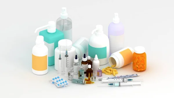 Φάρμακα Και Ιατρικό Προσωπικό Για Φαρμακευτική Αγωγή Φαρμακευτικό Φάρμακο Θεραπεία — Φωτογραφία Αρχείου