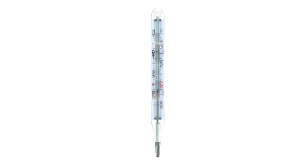 Thermometer Isoliert Auf Weiß Pharmazeutische Arzneimittel Apothekenthema — Stockfoto