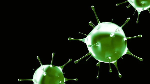 Коронавірус Мікроскопічний Вірус Грипу Ілюстрація Коронавіруси Грипу Розвиваються Дослідження Вакцини — стокове фото