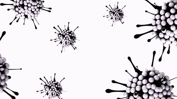 Coronavirus Microscopic View Flu Virus Illustration Coronaviruses Influenza Treatment Development — Stock Photo, Image