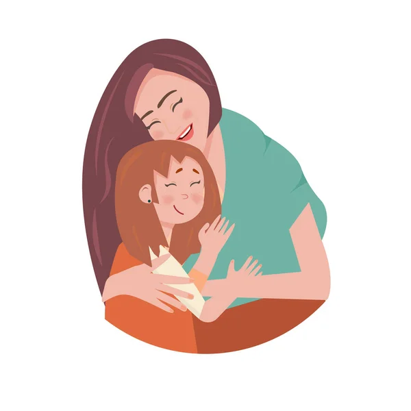 Mãe Bebé Mãe Abraça Bebé Dia Das Mães Família Felicidade Ilustração De Bancos De Imagens