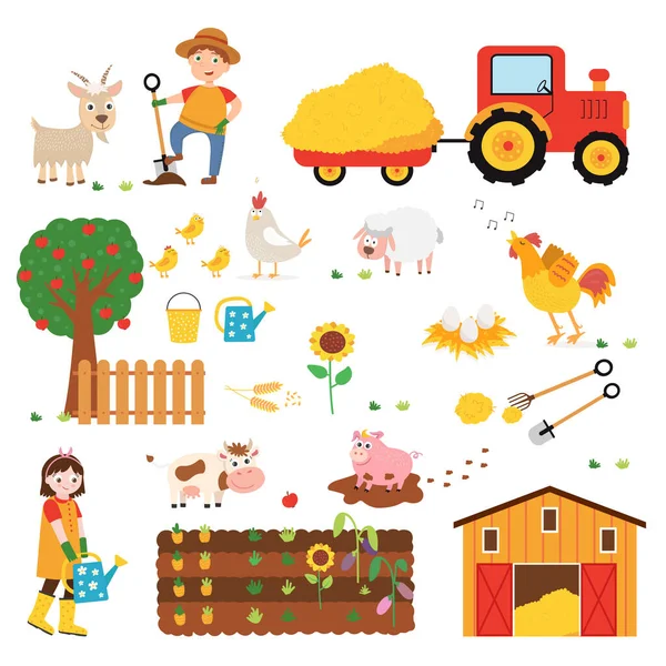 Çiftlik. Tarım. Tarım endüstrisi. Büyük bir set..