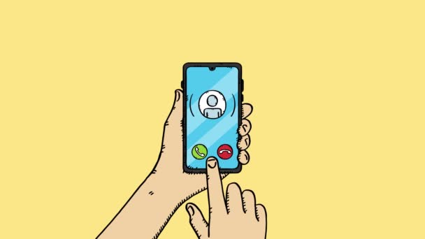 서비스 아바타의 애니메이션 그녀의 주변에 비즈니스 아이콘을 있습니다 순환을 편집하기 — 비디오