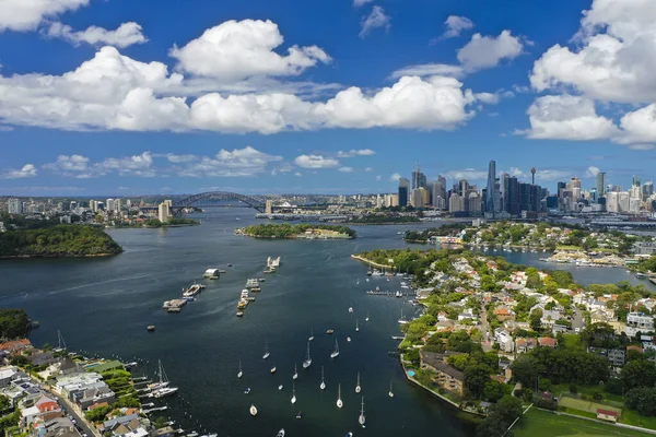 Luftaufnahme Des Hafens Von Sydney Bei Tag — Stockfoto