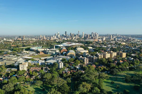 Sydney Australien März 2022 Luftaufnahme Von Sydney Cbd Und Sportstadion — Stockfoto