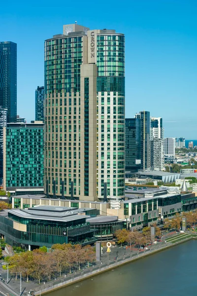 Melbourne Australia Maja 2022 Widok Lotu Ptaka Crown Casino Melbourne — Zdjęcie stockowe