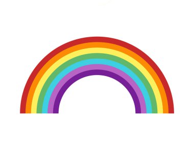 Gökkuşağı simgesinin vektör illüstrasyonu, Gökkuşağı Vektör illüstrasyonunun renkli moda simgesi