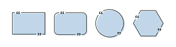 一组报价框框架、报价框图标、发短信报价框 — 图库矢量图片