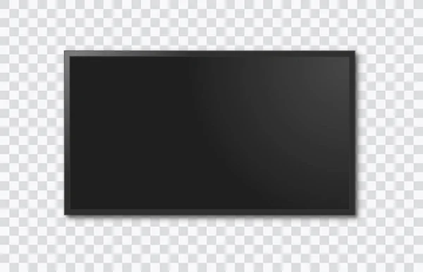 İzole bir baskgound gerçekçi Tv ekranı. 3d boş led monitör - stok vektörü.