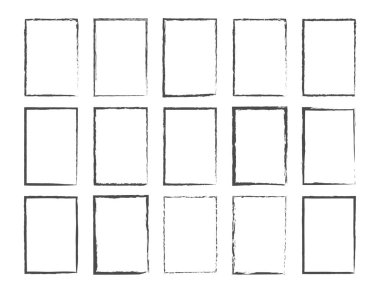 Grunge frame set. Grunge background. Abstract vector template.