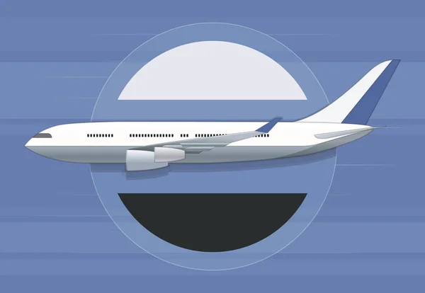 Vliegtuig Illustratie International Transportation Concept Stock Vector — Stockvector