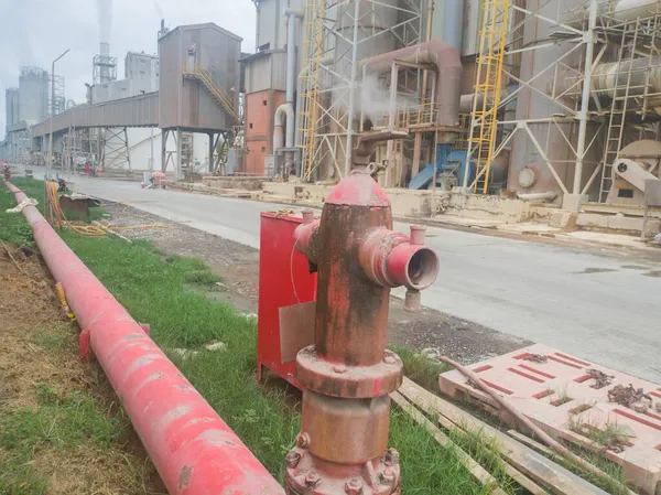 Fire Hydrant Factory Serves Anticipation Case Fire — Stock Photo, Image